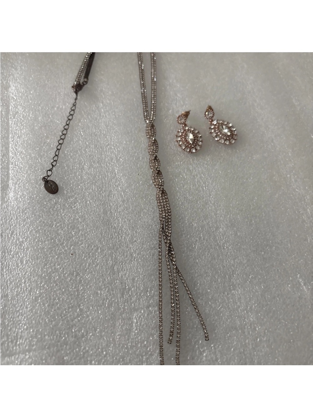 Australian Crystal Earring With Icing Necklace